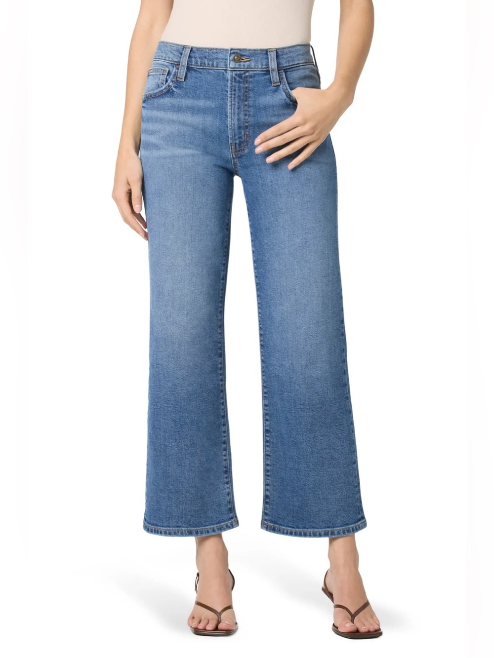 NEW Hudson womens 30 Rosalie high rise wide leg ankle Callisto blue jeans NWT